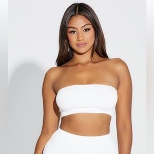 Nicole white tube top 🤍